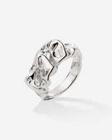 Crinkled Anello Argento