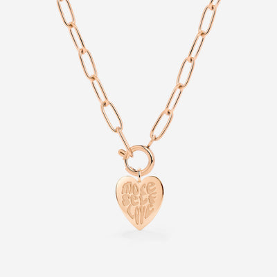 More Self-Love Oval Links Collana Set Oro Rosa