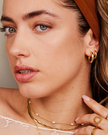 Chunky Lover Hoop Set Small Oro