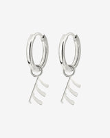 Angel Number 777 Hoop Set Small Argento
