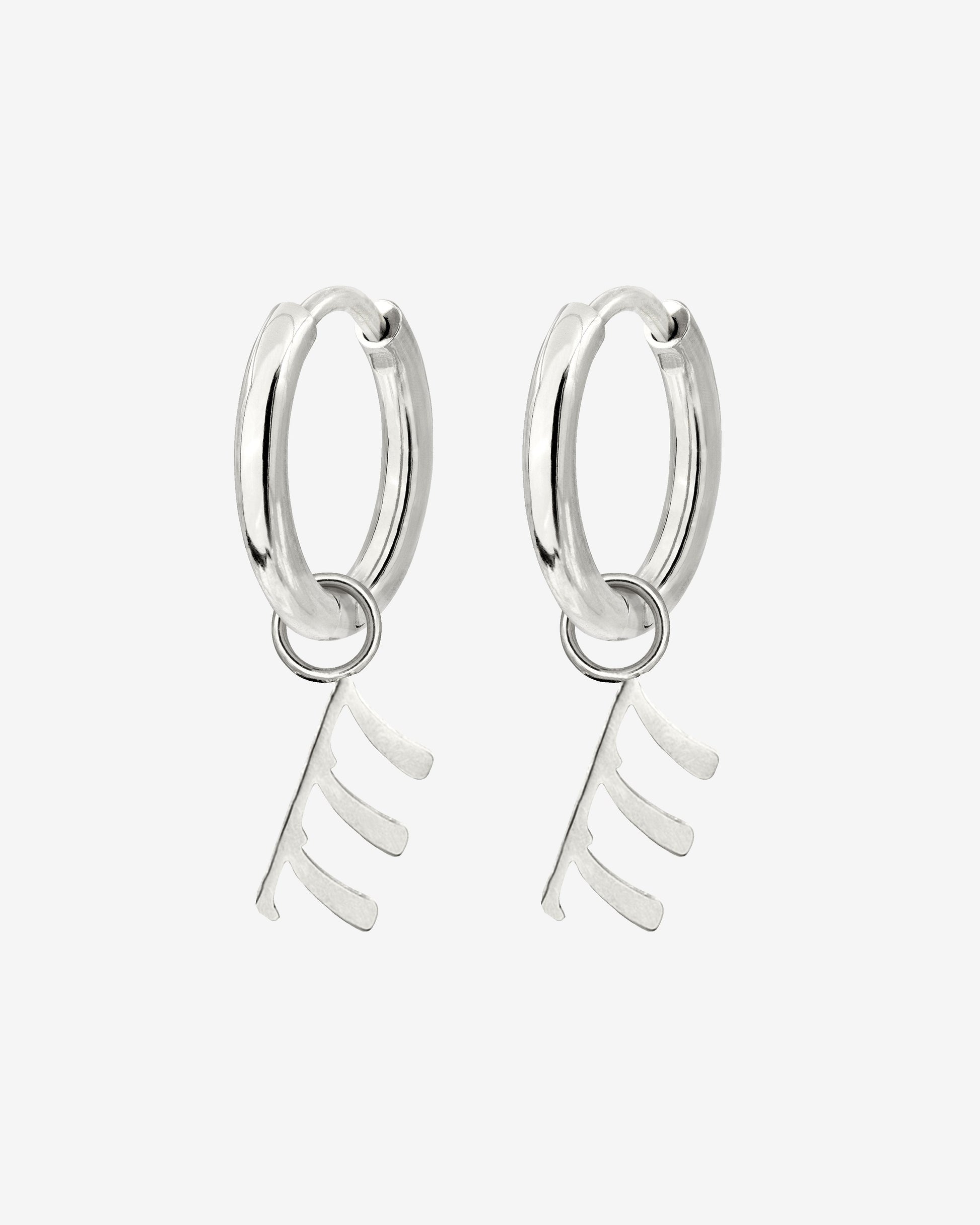 Angel Number 777 Hoop Set Small Argento