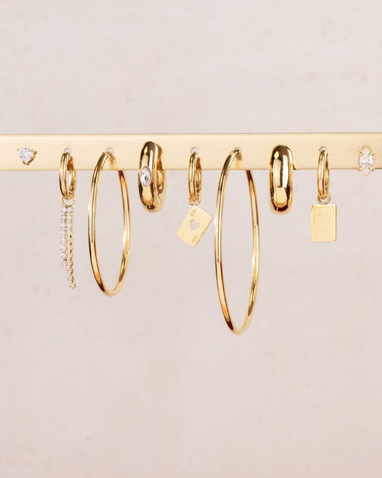 Like a Queen Oval Hoop Set Baby Oro