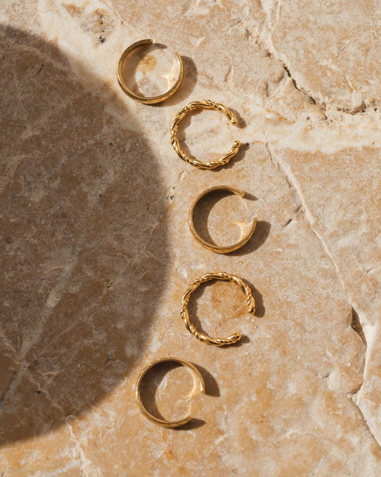 Anello da piede Curly Twist Oro