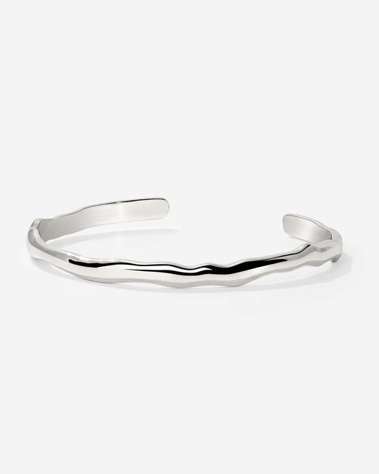 Flowing Bangle Argento