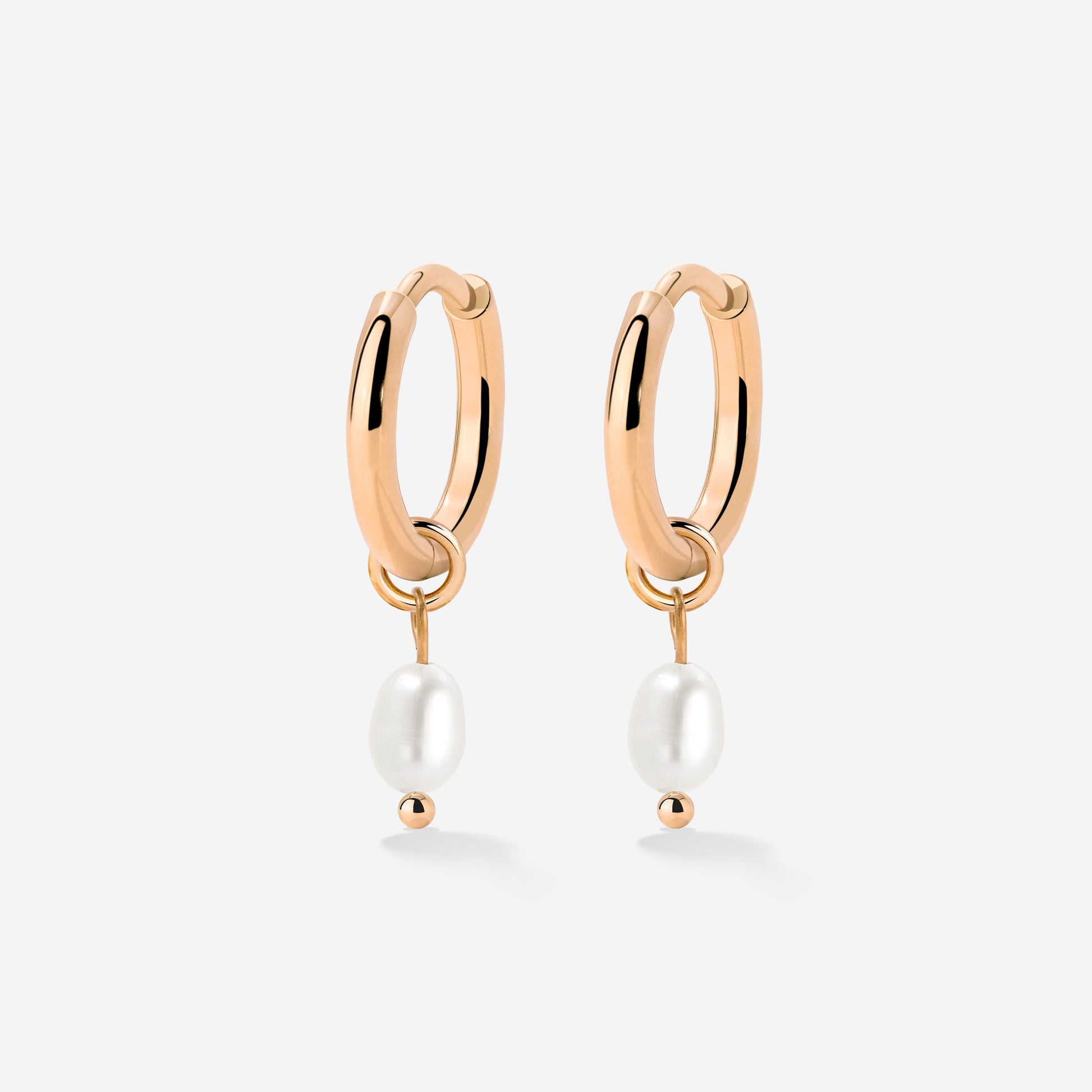 Perla Sola Hoop Set Oro Rosa