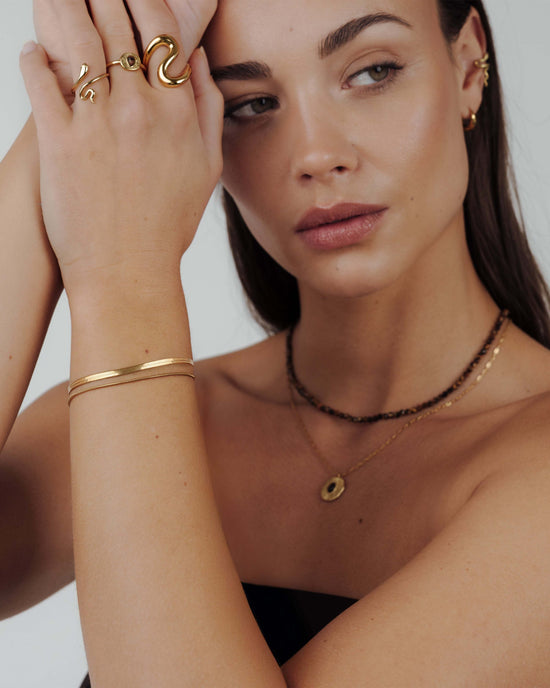Snake Chain Double Bracelet Oro