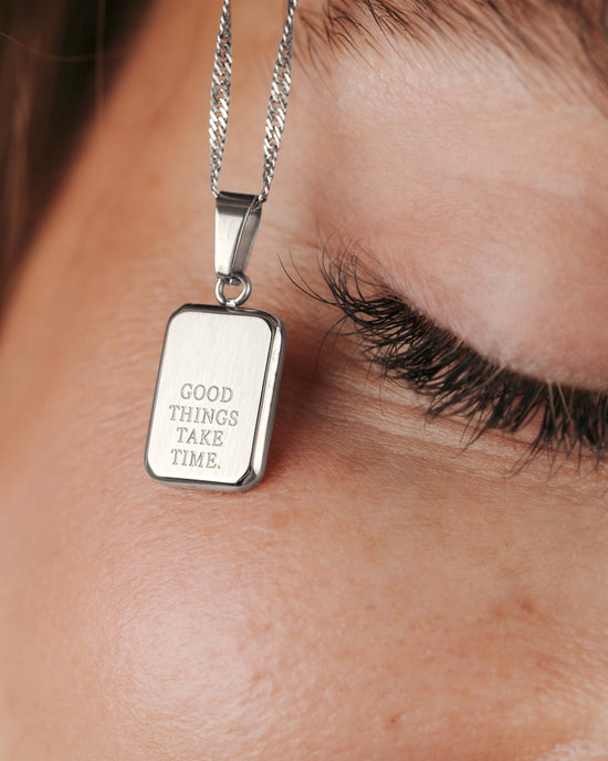 Good things take time Collana Argento