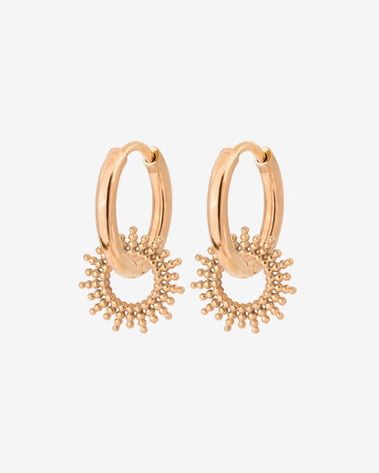 Sunny Hoop Set Small Oro Rosa