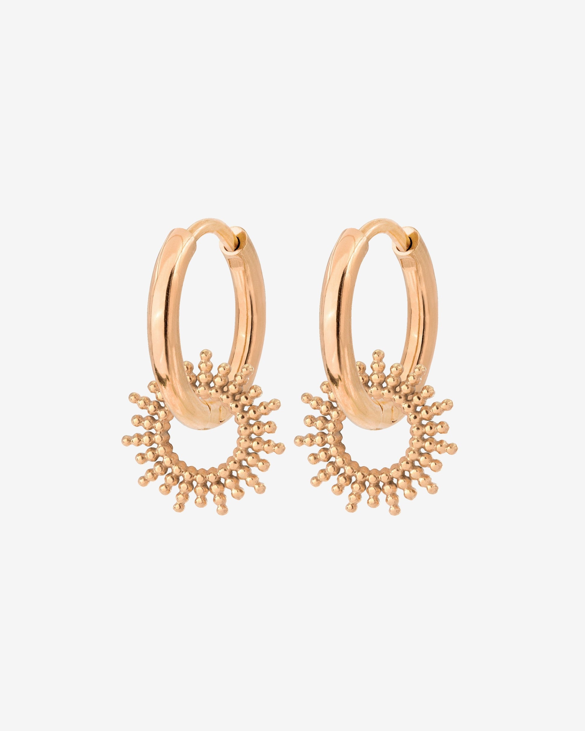 Sunny Hoop Set Small Oro Rosa