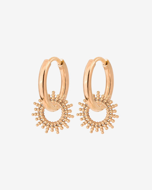 Sunny Hoop Set Small Oro Rosa