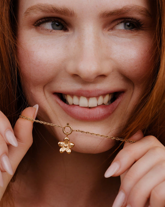 Blossom Rope Chain Collana Set Oro Rosa