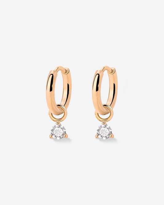 Blanco Lumbre Hoop Set Baby Oro Rosa