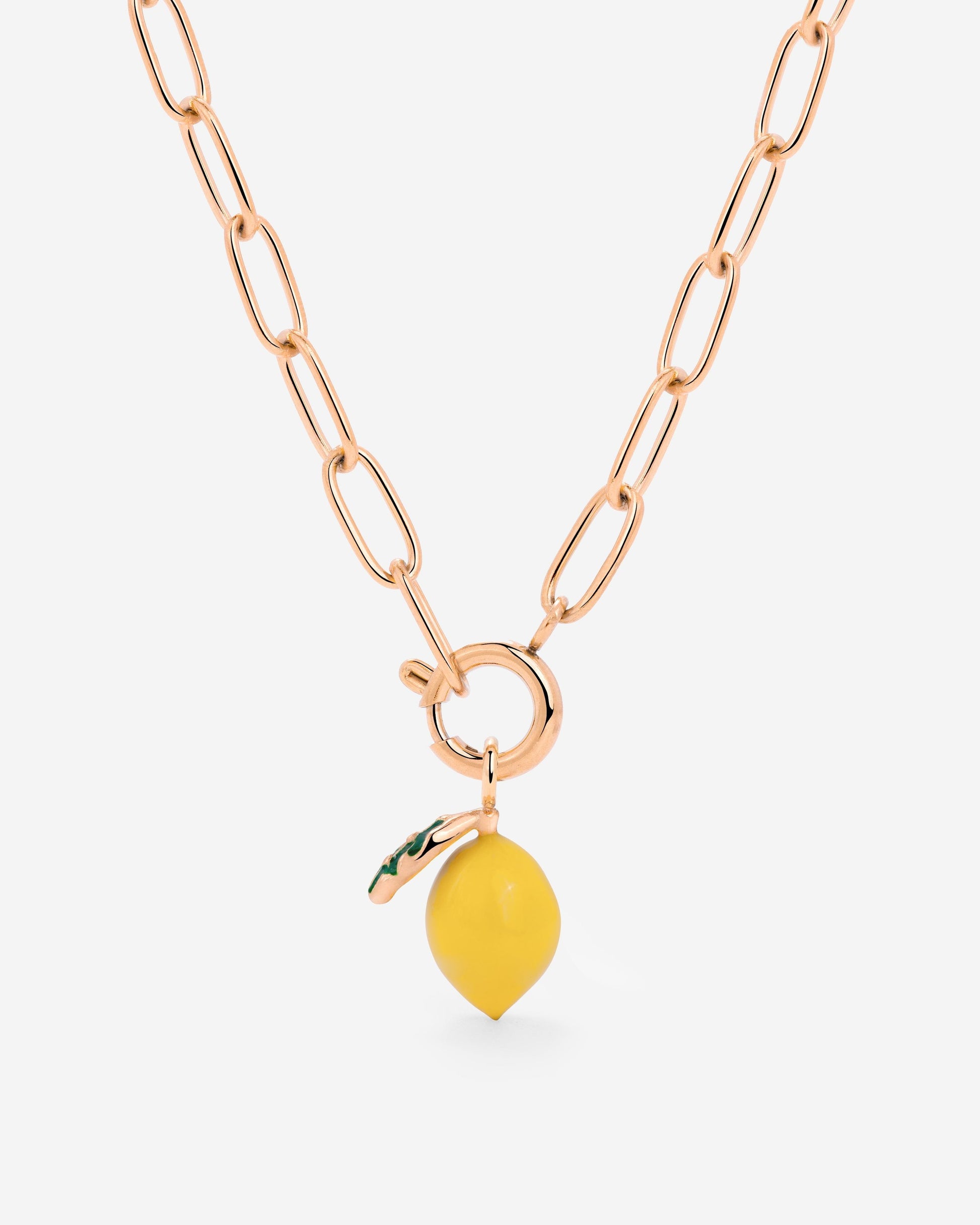 Lemony Oval Links Collana Set Oro Rosa