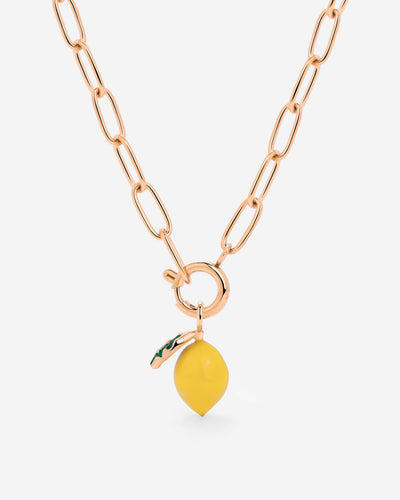 Lemony Oval Links Collana Set Oro Rosa