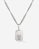 Good things take time Collana Argento