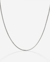 Squared Snake Chain Collana Argento