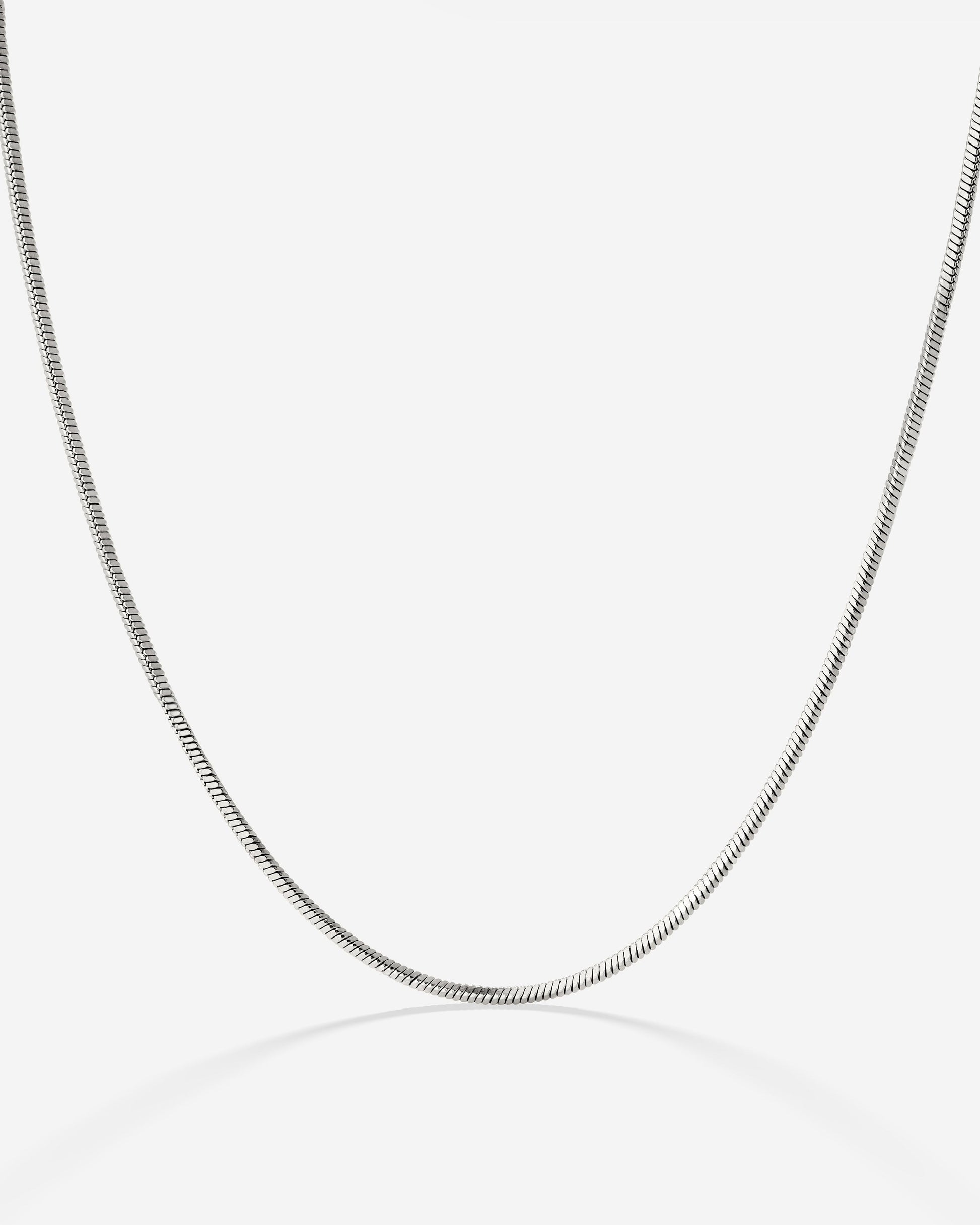 Squared Snake Chain Collana Argento