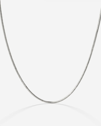 Squared Snake Chain Collana Argento