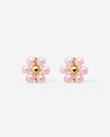 Pretty Pink Daisy Orecchini Oro