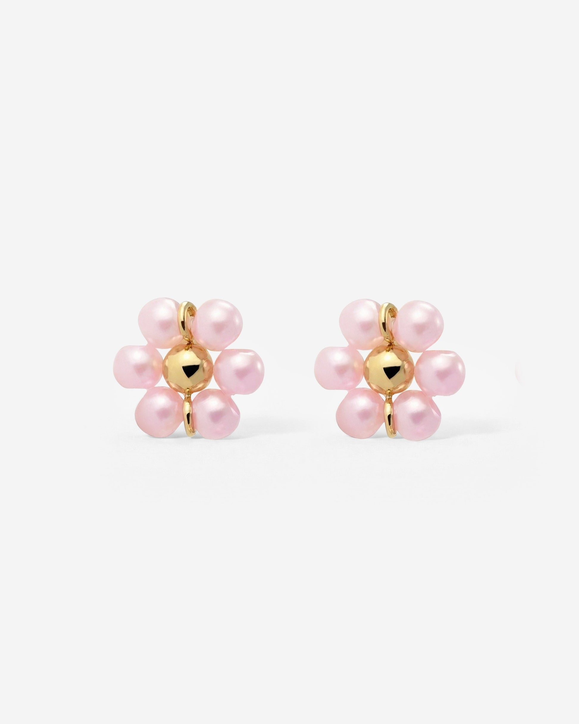 Pretty Pink Daisy Orecchini Oro