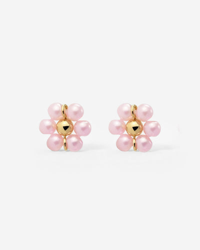 Pretty Pink Daisy Orecchini Oro