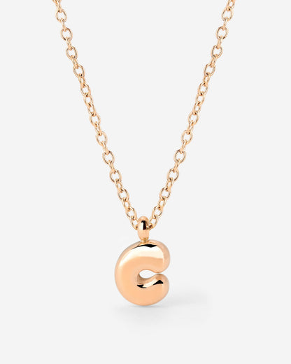 Bubble Letter Collana Oro Rosa