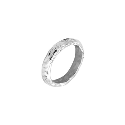 Hammered Unity Anello Argento