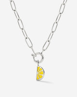 Zesty Oval Links Collana Set Argento