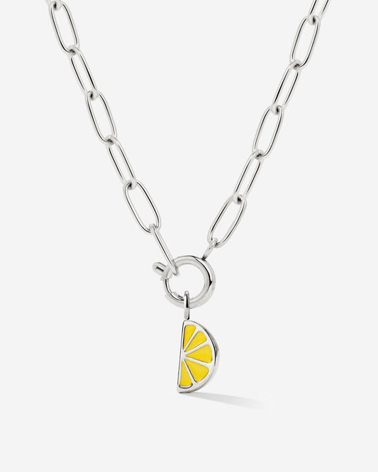 Zesty Oval Links Collana Set Argento