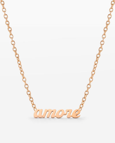 Amore Mio Collana Oro Rosa
