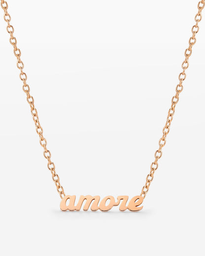 Amore Mio Collana Oro Rosa