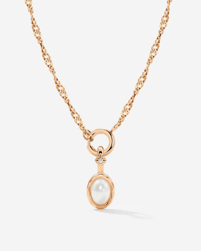Glazed Singapore Chain Collana Set Oro Rosa