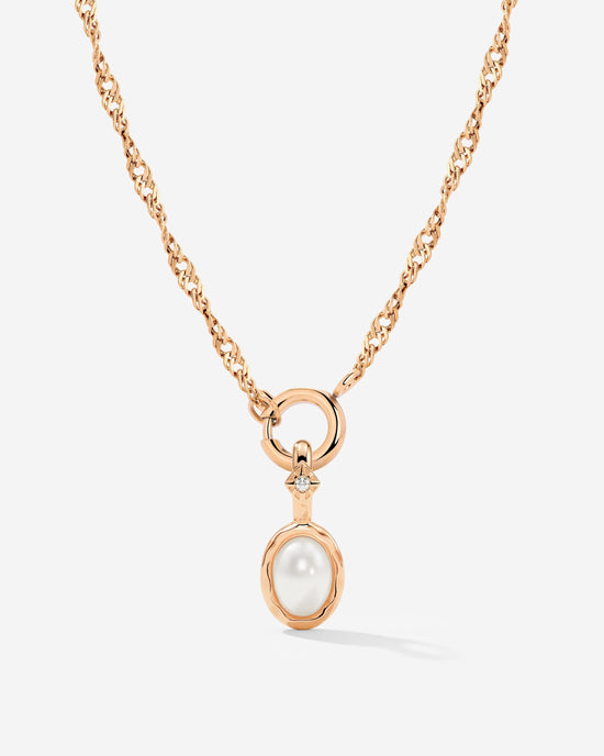 Glazed Singapore Chain Collana Set Oro Rosa