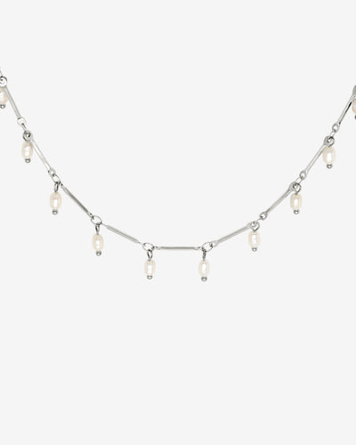 Annes Authentic Pearl Choker Argento