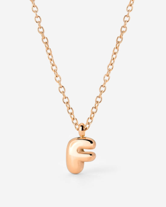 Bubble Letter Collana Oro Rosa