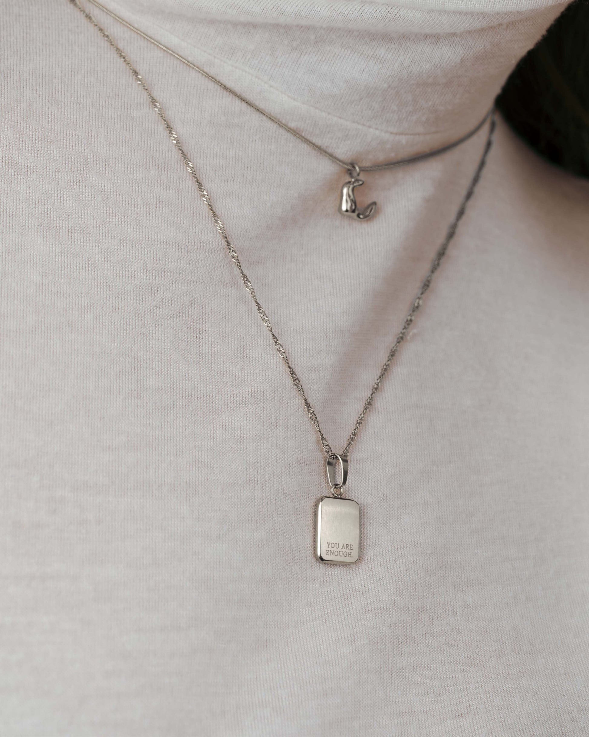 You are enough Collana Argento