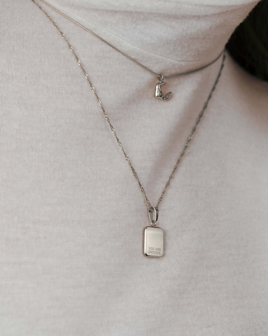 You are enough Collana Argento