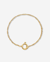 Singapore Chain Charm Bracciale Oro
