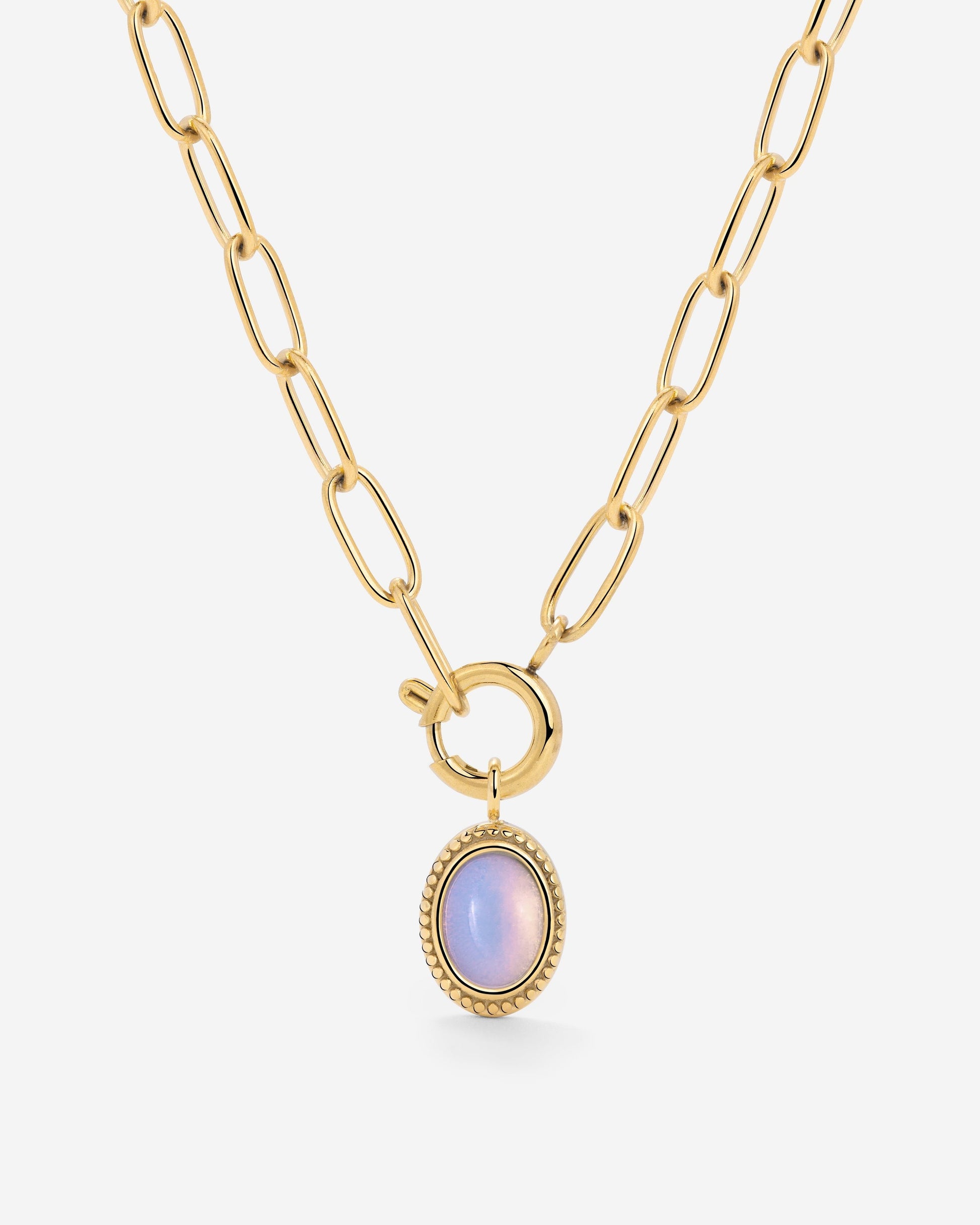Opaline Oval Links Collana Set Oro