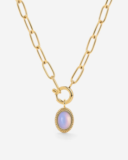 Opaline Oval Links Collana Set Oro