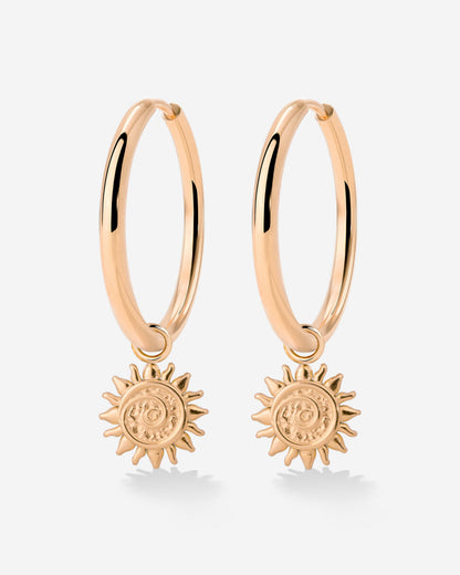 Sunny Swirl Hoop Set Large Oro Rosa