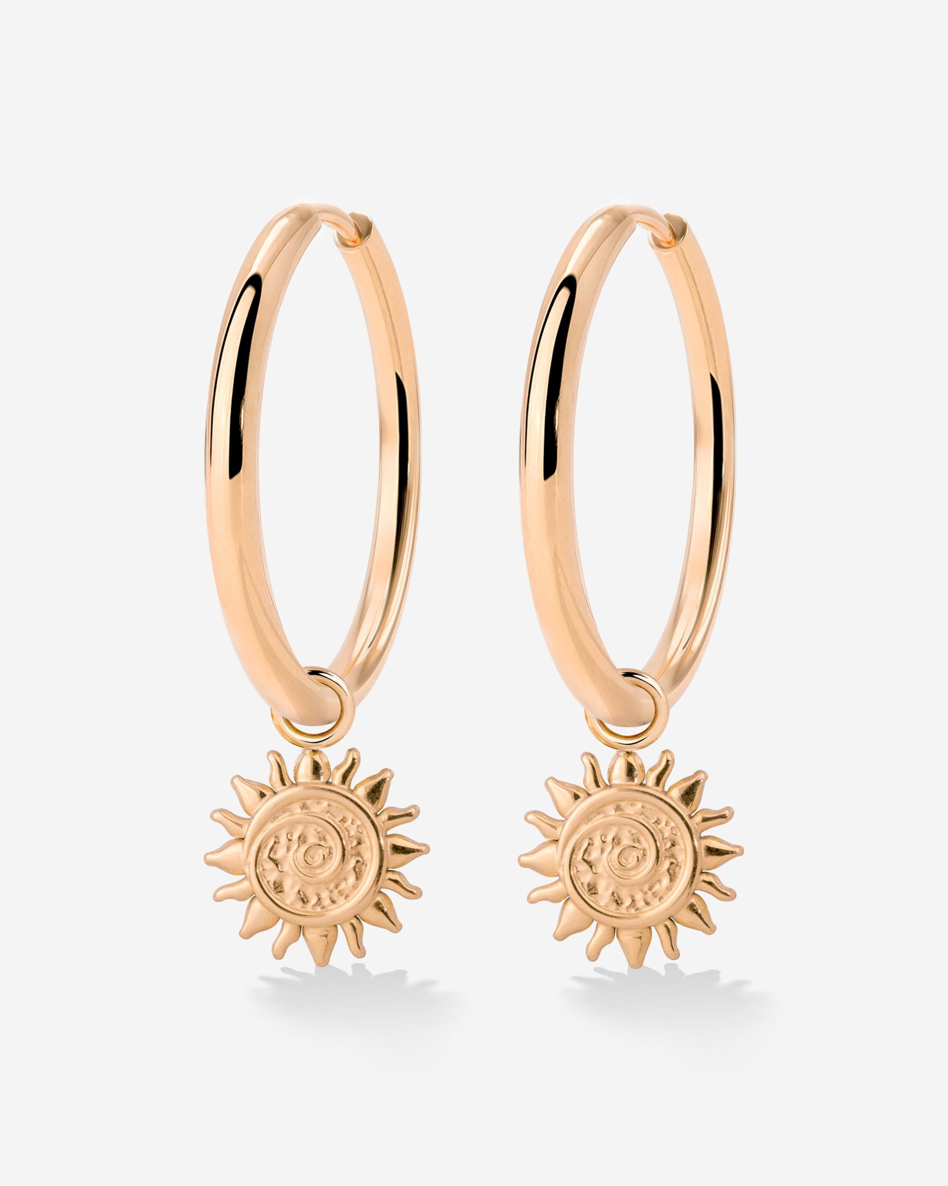 Sunny Swirl Hoop Set Large Oro Rosa