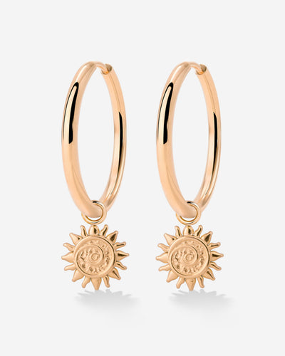 Sunny Swirl Hoop Set Large Oro Rosa