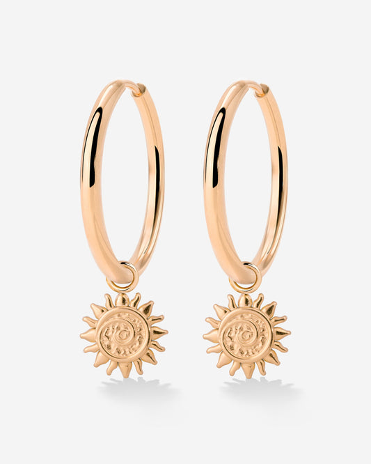 Sunny Swirl Hoop Set Large Oro Rosa