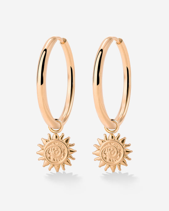 Sunny Swirl Hoop Set Large Oro Rosa