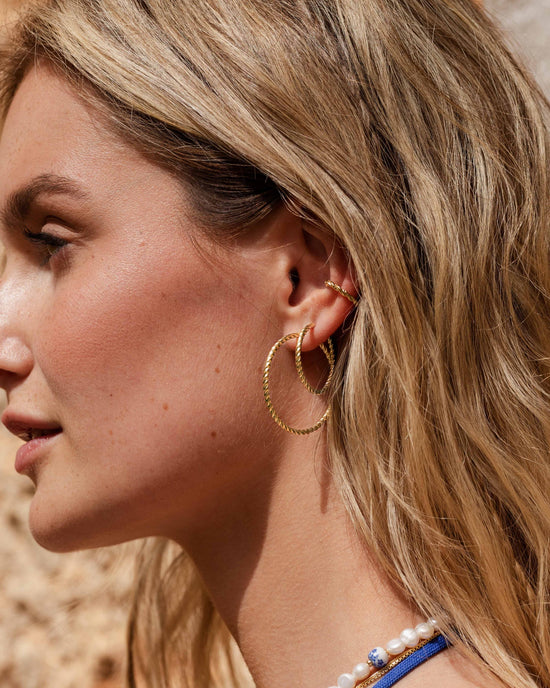 Twisted Hoops Large Oro