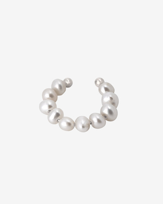 Pippo Pearl Ear Cuff Argento