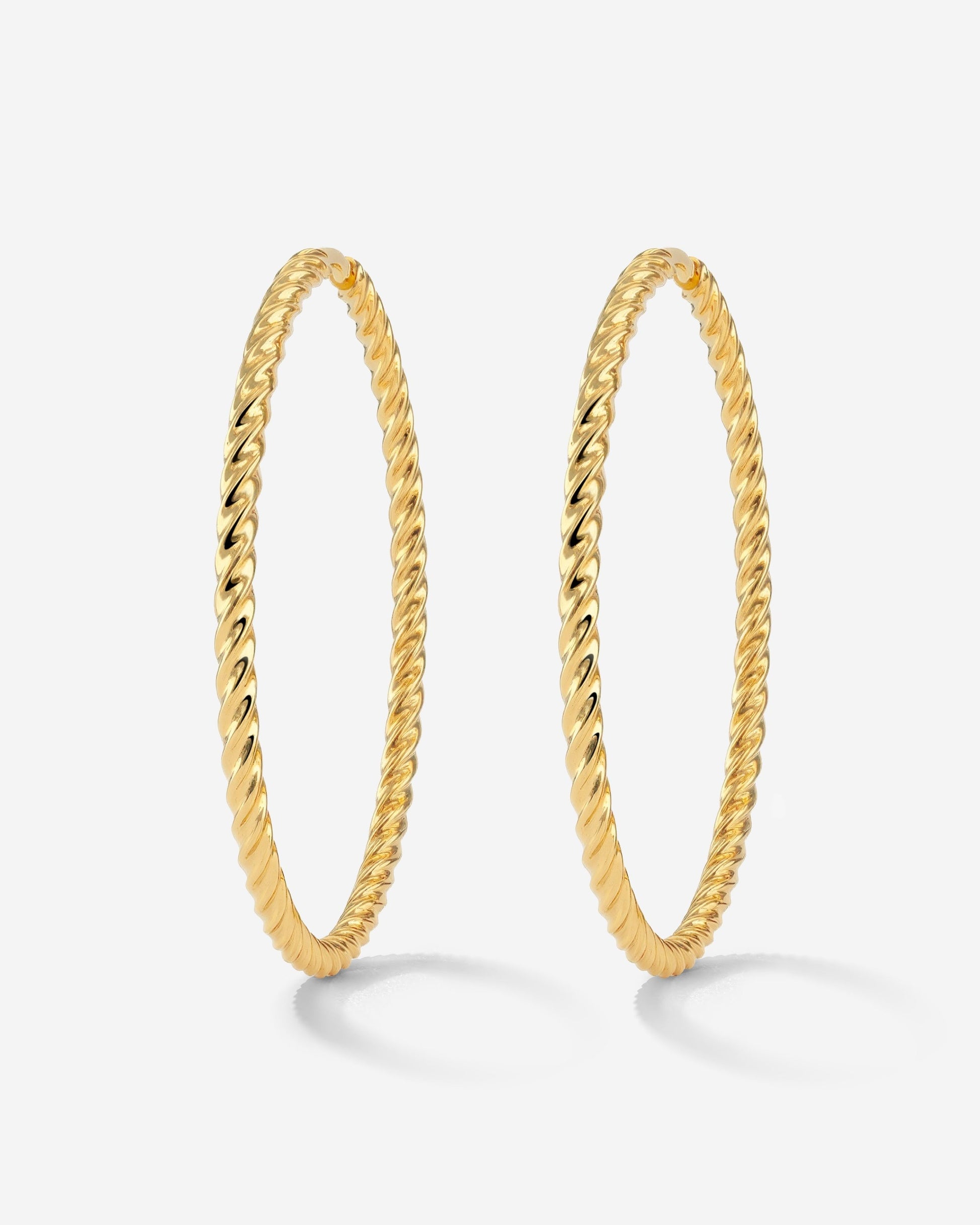 Twisted Hoops Extra Large Oro