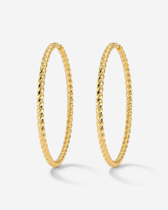 Twisted Hoops Extra Large Oro