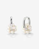 Pearl Cluster Orecchini Argento